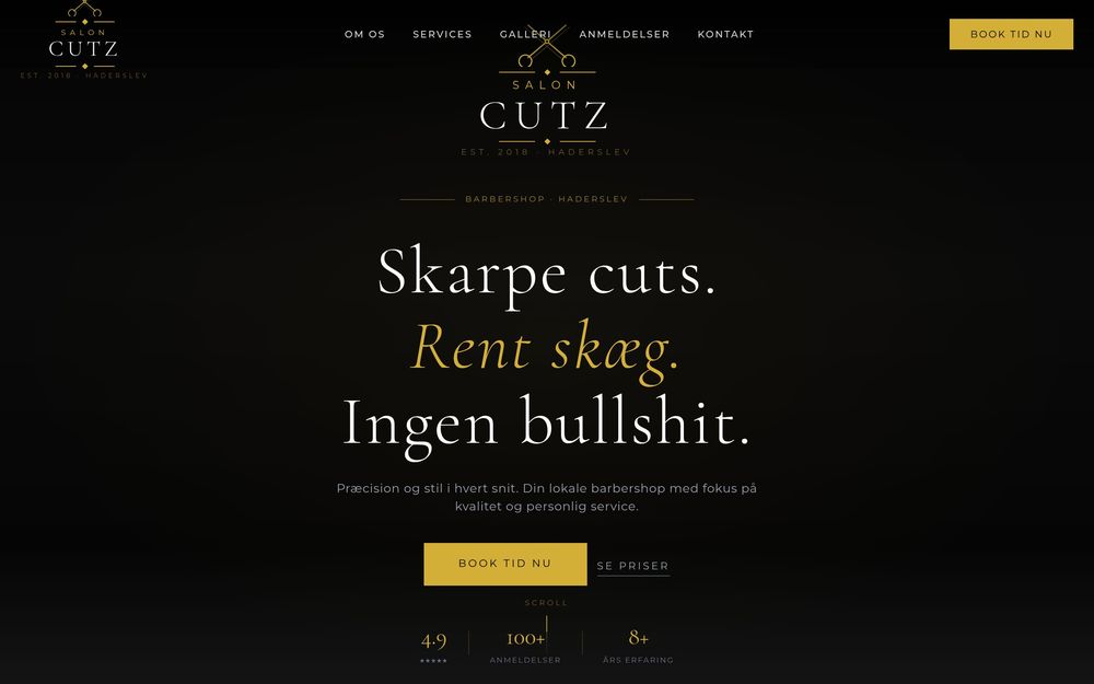 Efter redesign — Salon Cutz