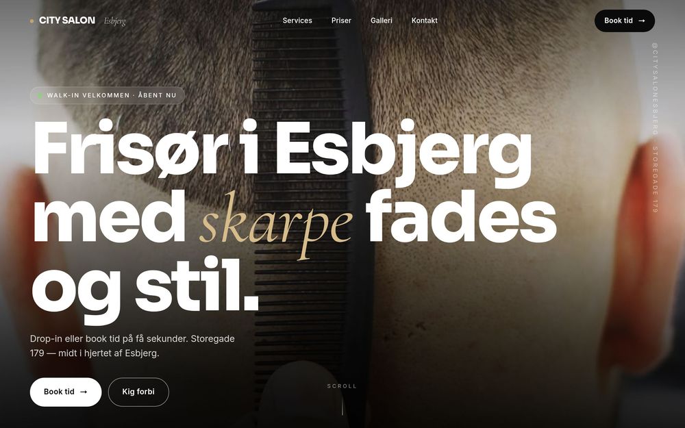 Efter redesign — City Salon Esbjerg